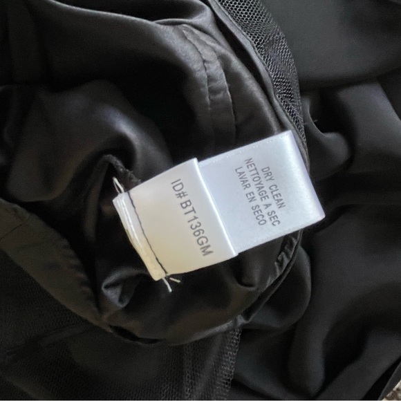 BCBGMaxAzria Satin Black Strapless Cocktail Dress Size 8 Never Worn - Picture 5 of 6